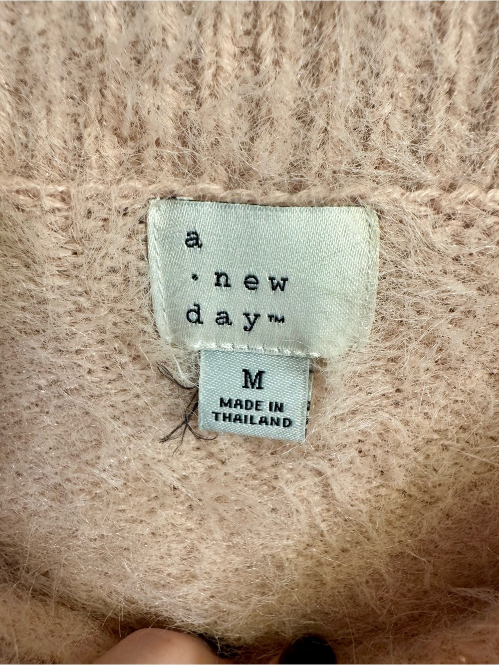 a new day Pale Pink Fuzzy Crewneck Sweater - Picture 3 of 6
